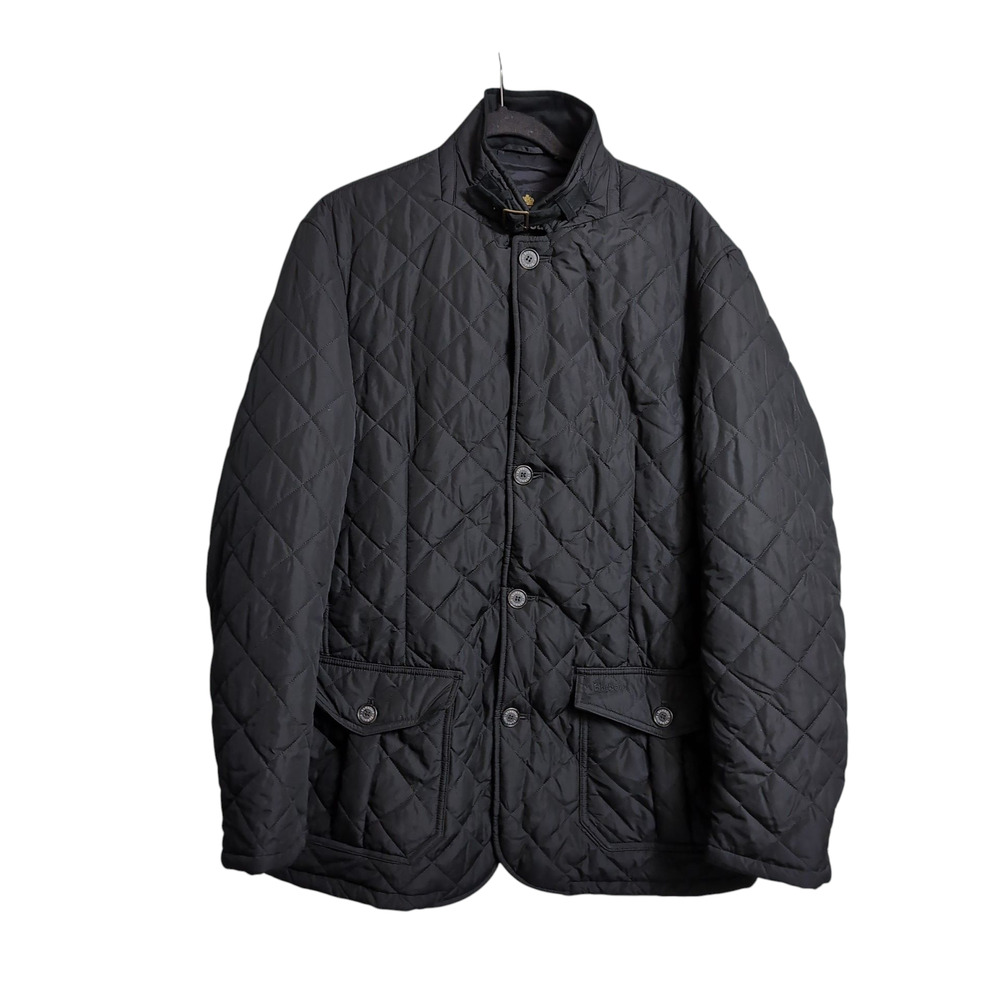 Barbour Black Quilted Lutz Jacket Mens XXL